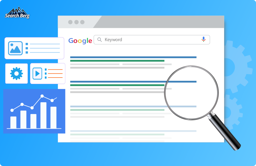 A concept illustration of Google's ranking algorithm PageRank.