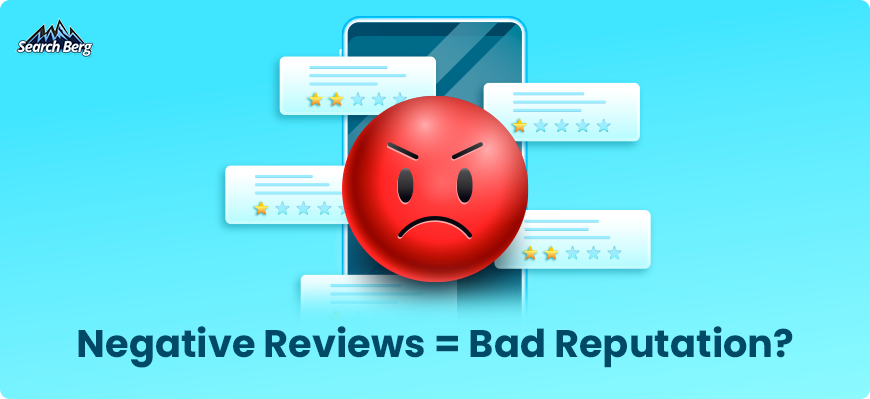 A graphic showing negative reviews.